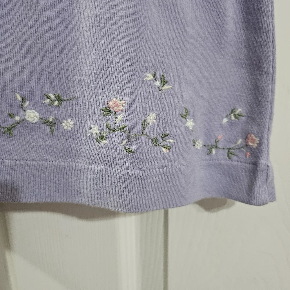 Ralph Lauren Lilac Dress with Floral Embroidery Design Girl's 5 - Picture 6 of 6